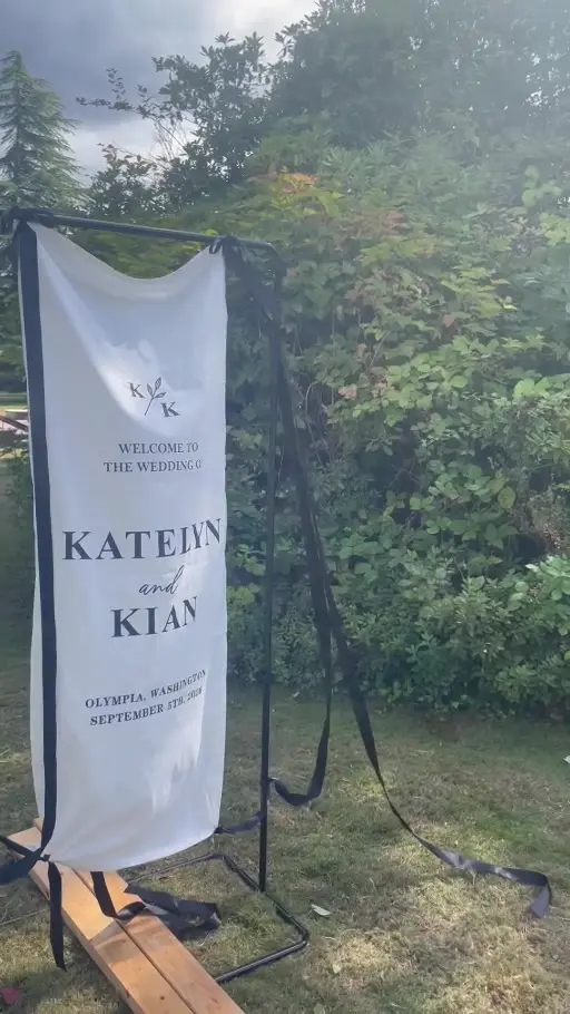 Personalized wedding welcome banner
